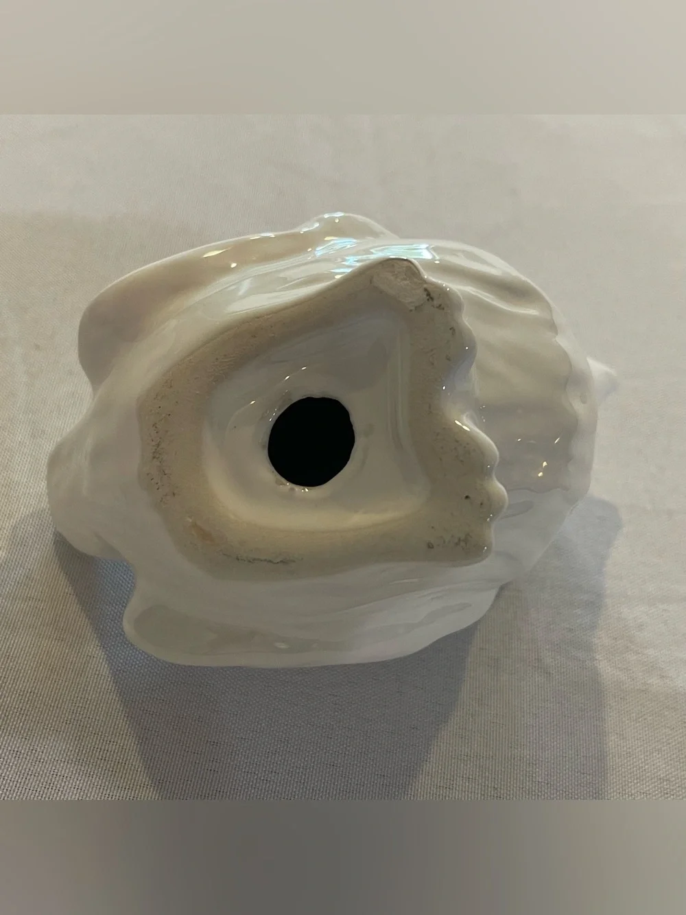 White Ceramic Bird Figurine Small Sparrow Cottage Farmhouse Shelf Decor